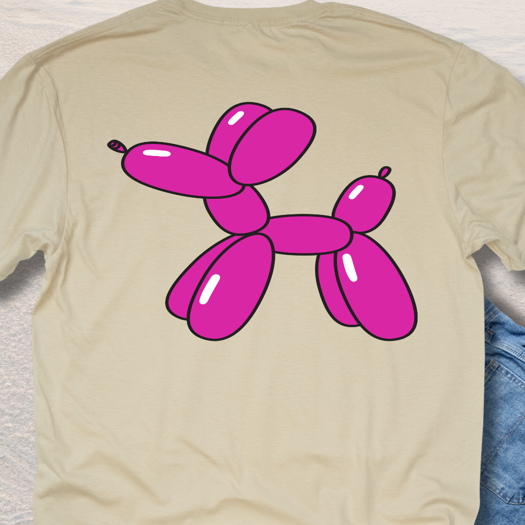 Pink Balloon Puppy - Fun Dog Lover T-Shirt