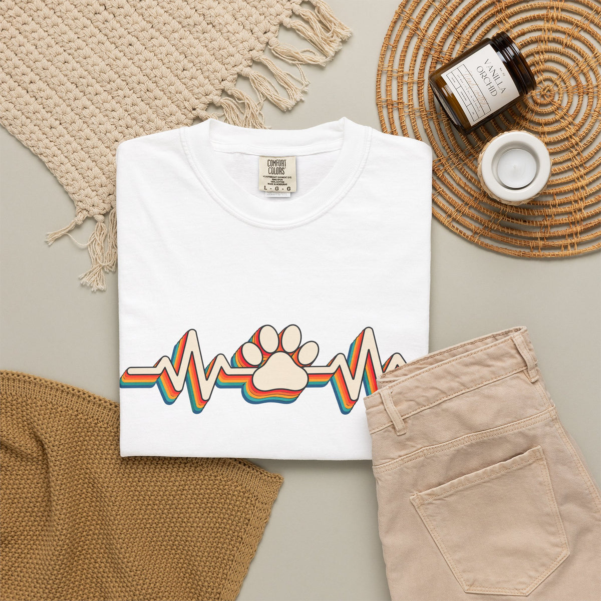 Retro Rainbow Heartbeat