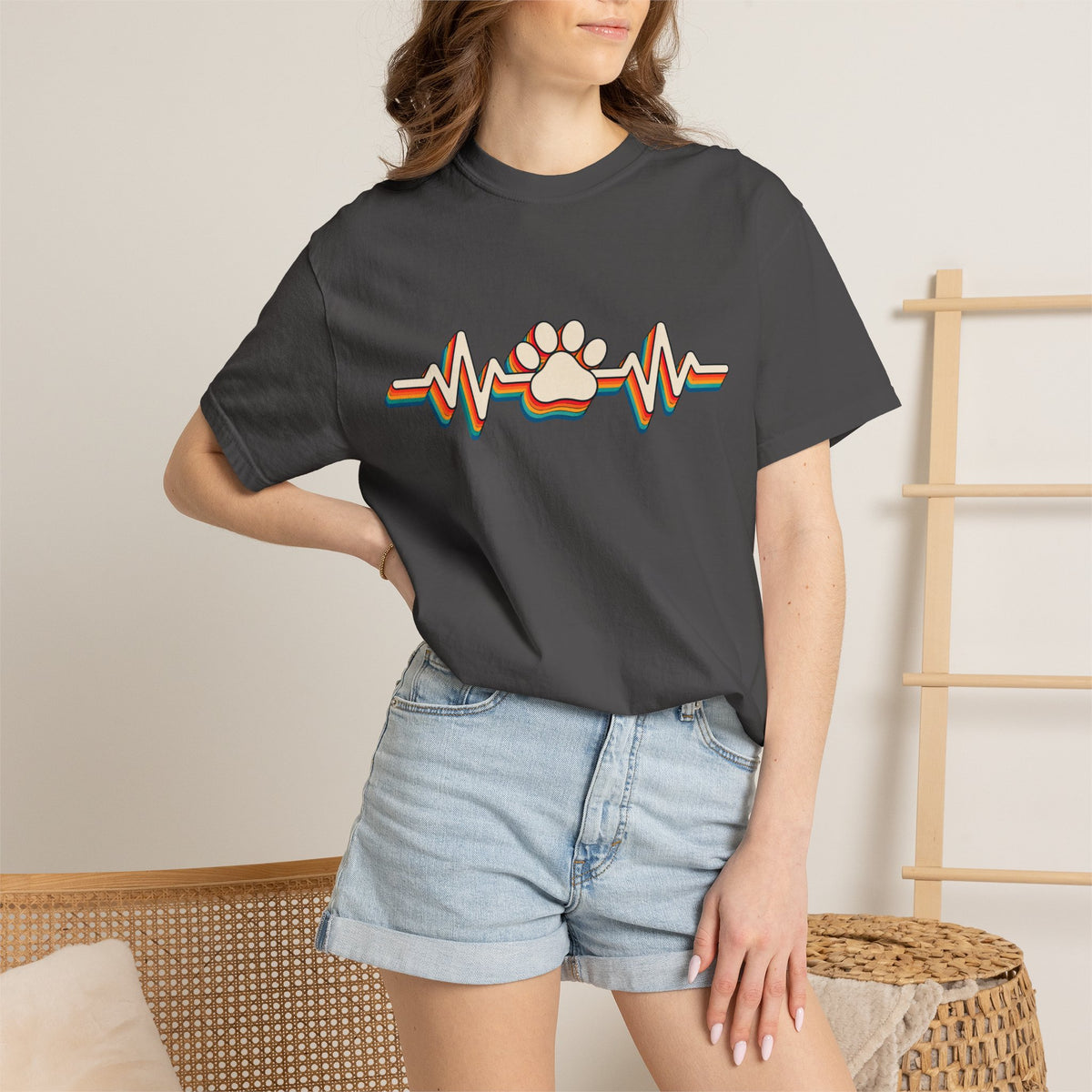 Retro Rainbow Heartbeat