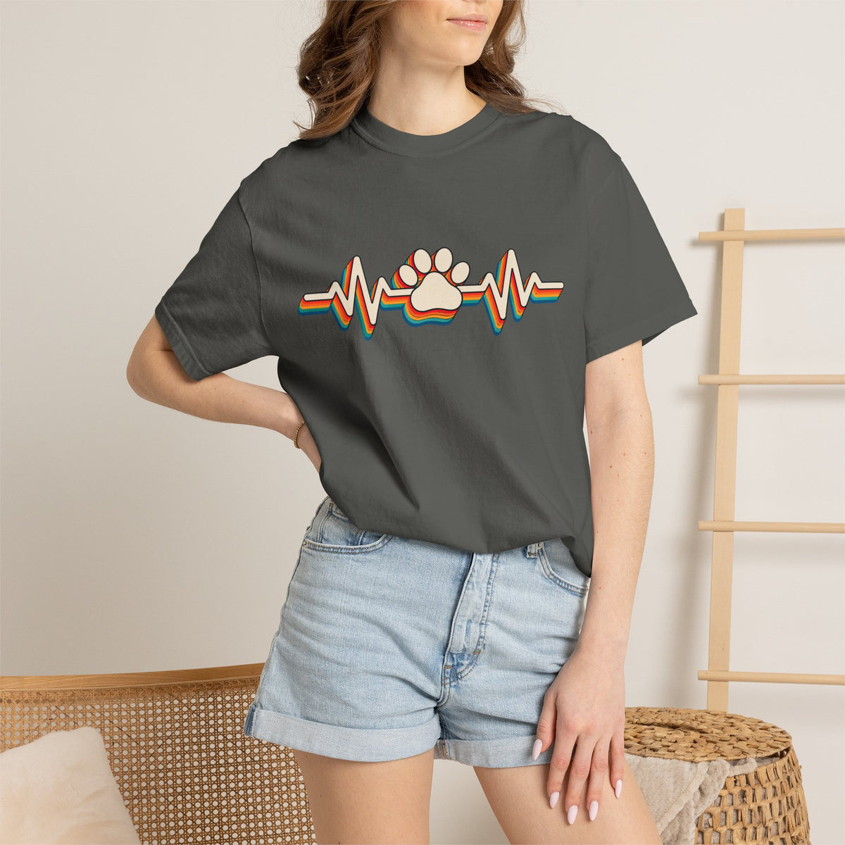 Retro Rainbow Heartbeat