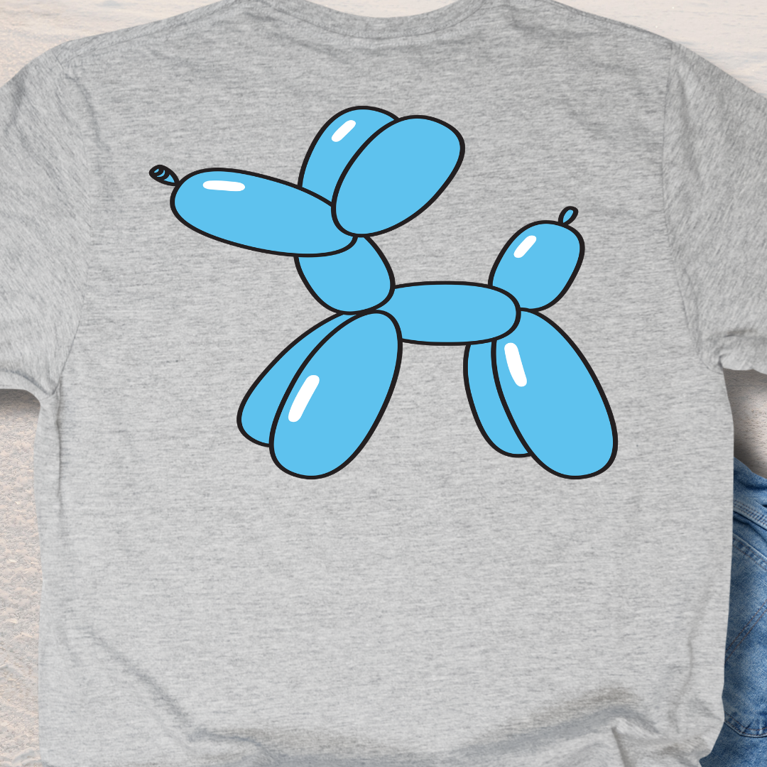 Blue Balloon Puppy - Fun Dog Lover T-Shirt