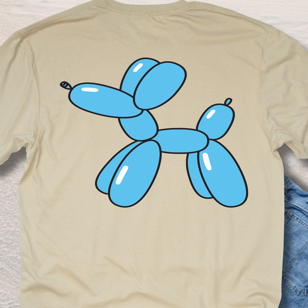 Blue Balloon Puppy - Fun Dog Lover T-Shirt
