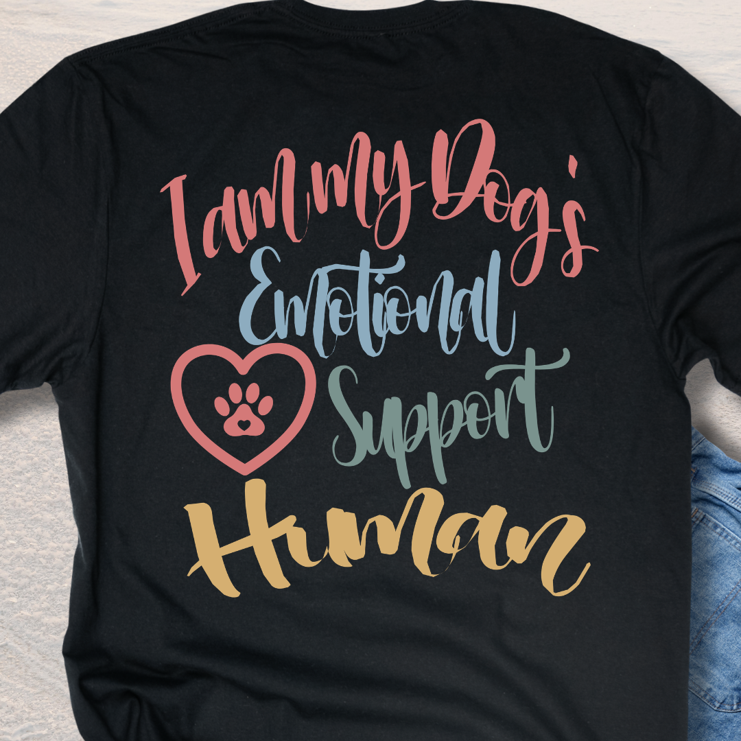 Emotional Support Human - Funny Dog Lover T-Shirt
