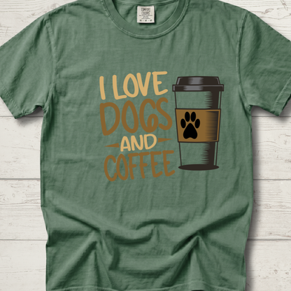 I Love Dogs and Coffee T-Shirt