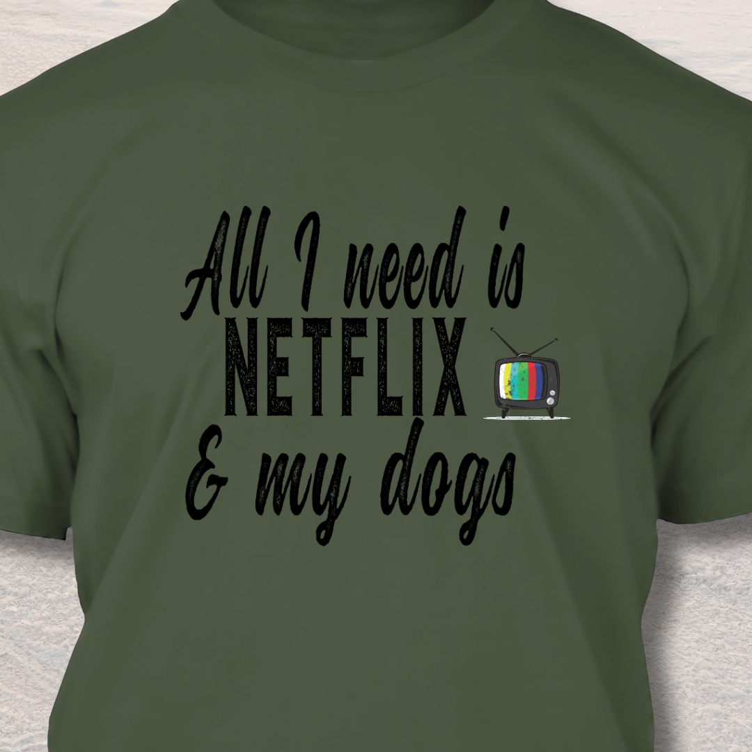 Netflix & Dogs - Funny Dog Lover T-Shirt