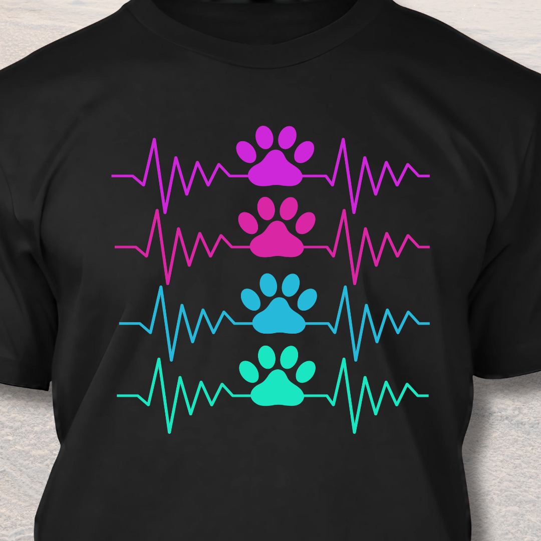 Paws Heart Beat - Dog Lover T-Shirt