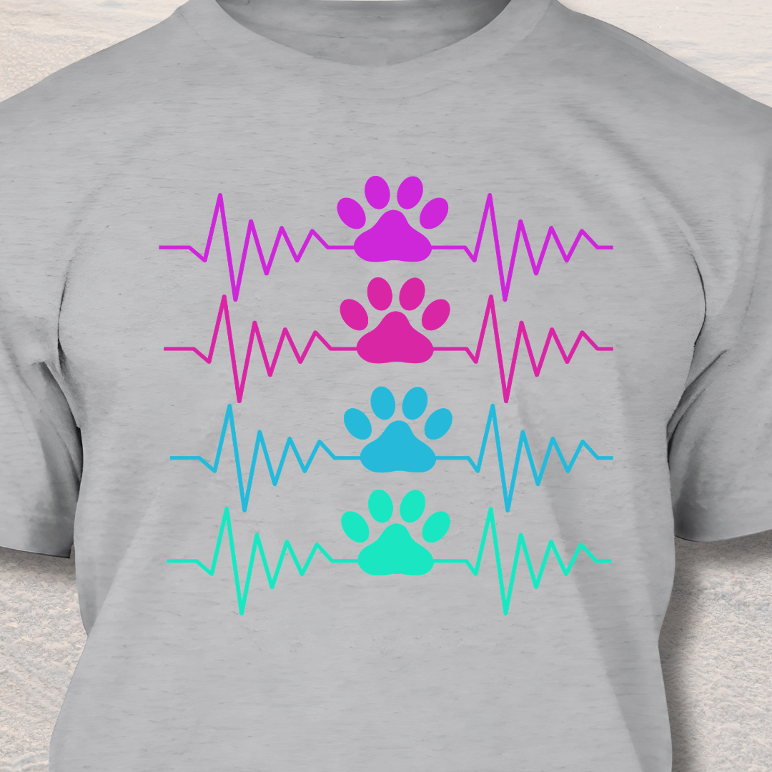 Paws Heart Beat - Dog Lover T-Shirt