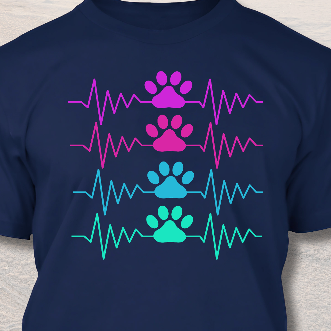 Paws Heart Beat - Dog Lover T-Shirt