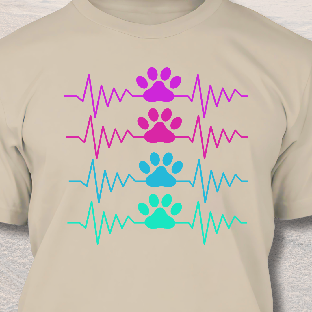 Paws Heart Beat - Dog Lover T-Shirt
