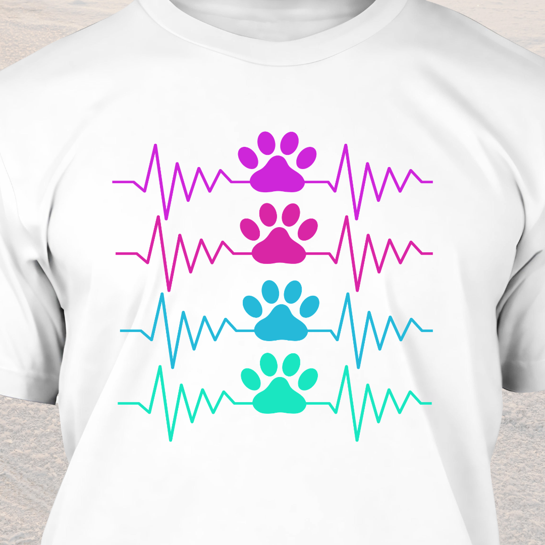 Paws Heart Beat - Dog Lover T-Shirt