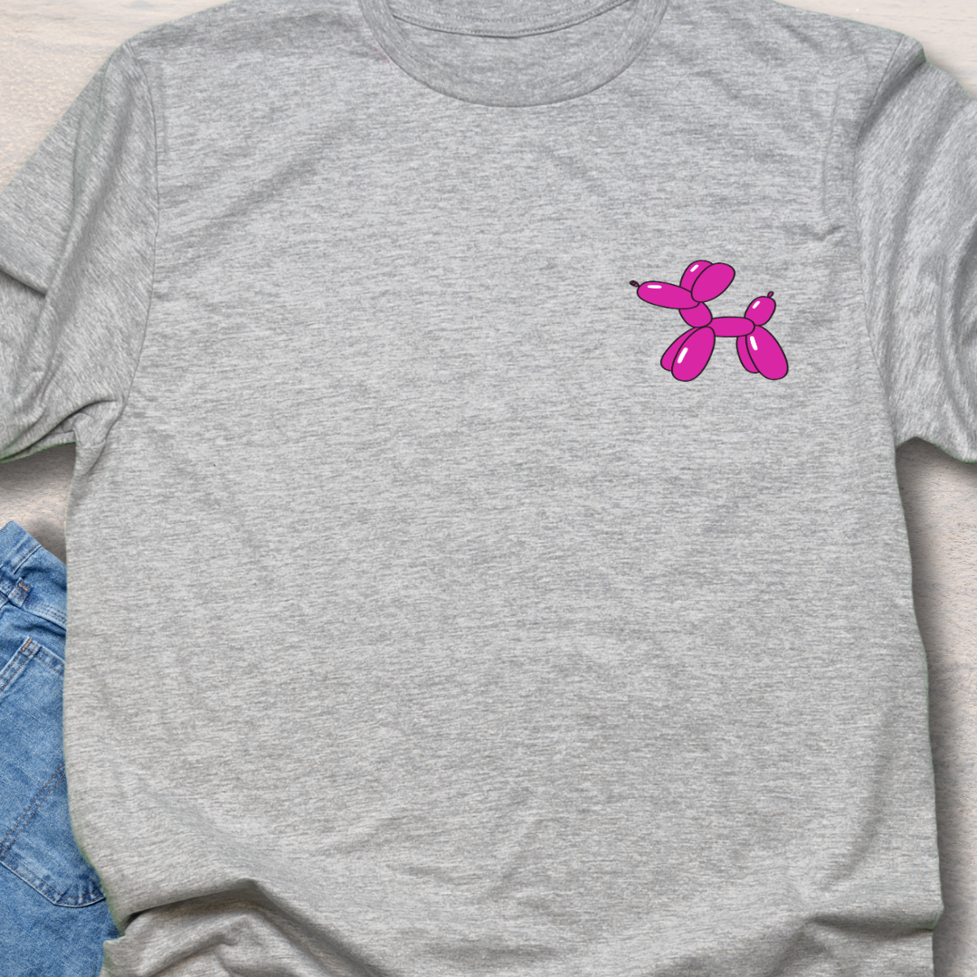 Pink Balloon Puppy - Fun Dog Lover T-Shirt