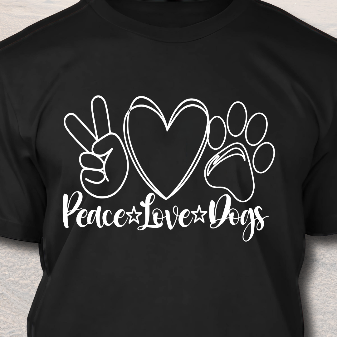 Peace Love Dogs - Dog Lover T-Shirt