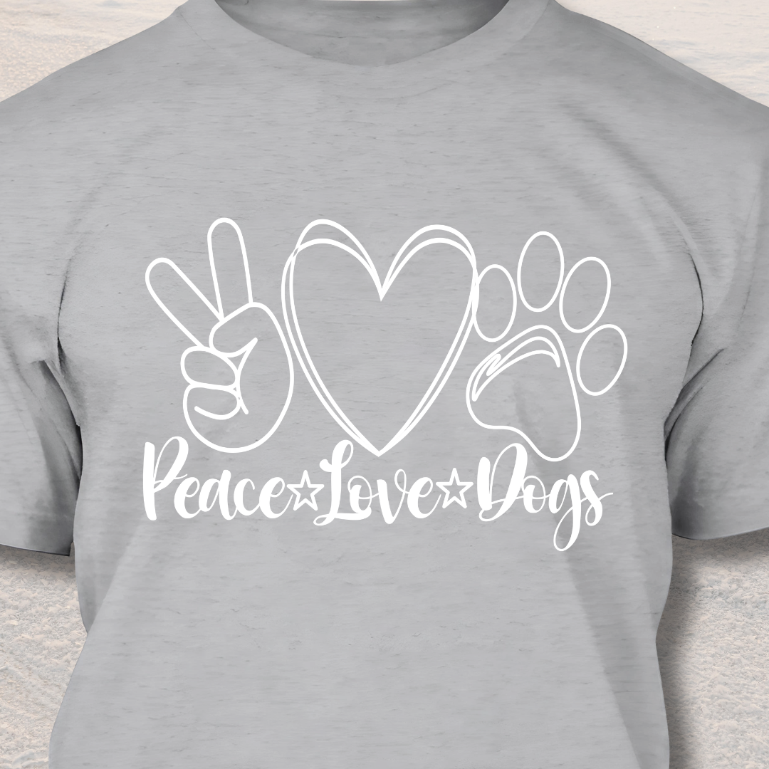Peace Love Dogs - Dog Lover T-Shirt