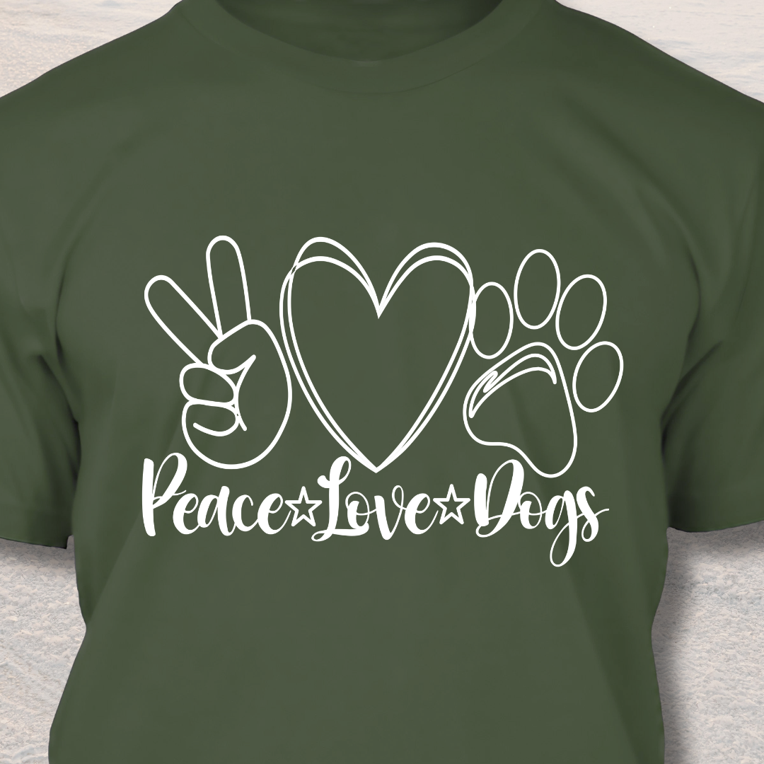 Peace Love Dogs - Dog Lover T-Shirt
