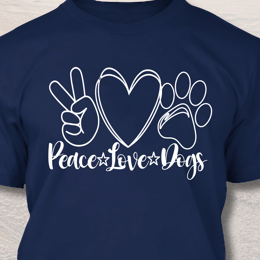 Peace Love Dogs - Dog Lover T-Shirt