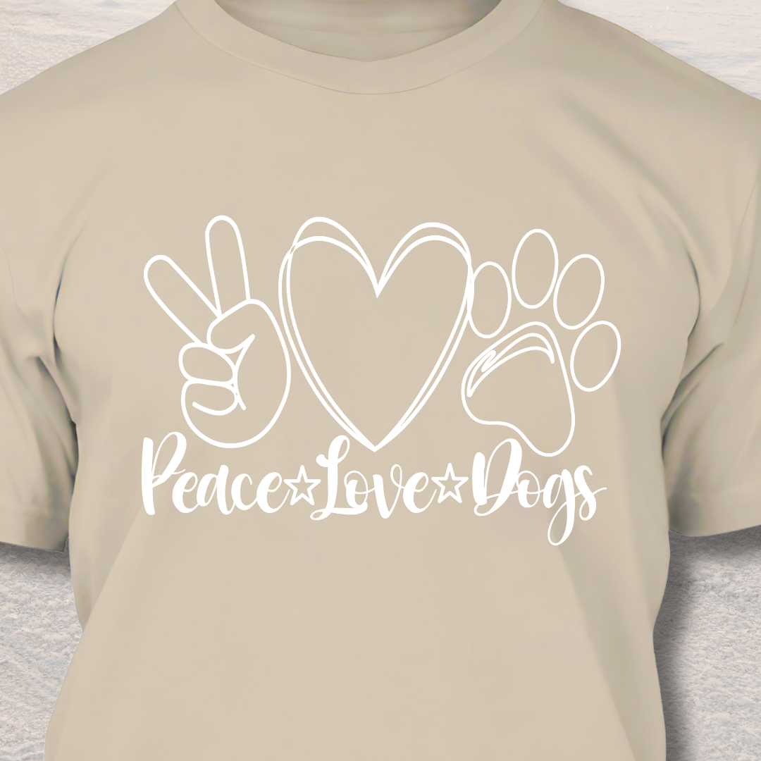Peace Love Dogs - Dog Lover T-Shirt