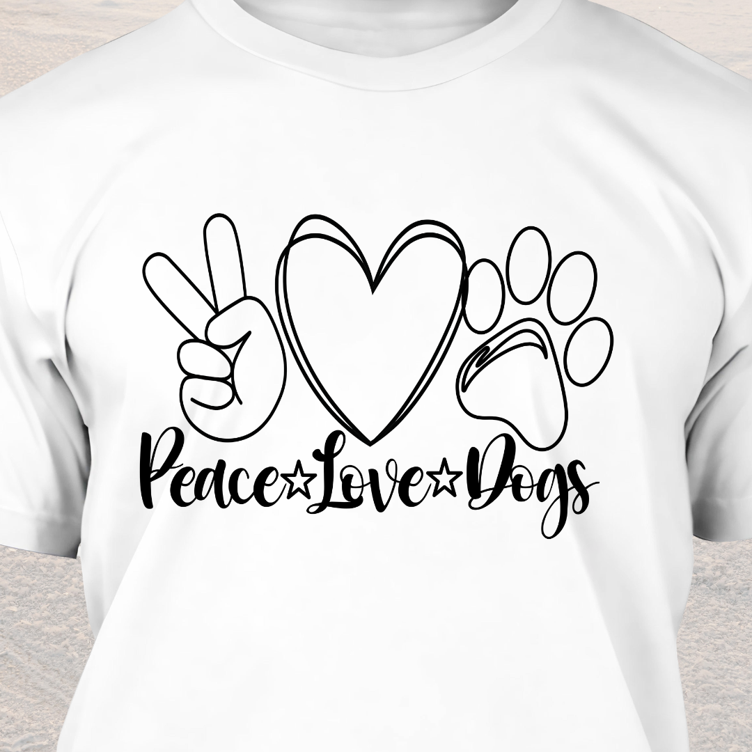 Peace Love Dogs - Dog Lover T-Shirt