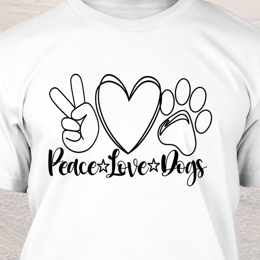 Peace Love Dogs - Dog Lover T-Shirt