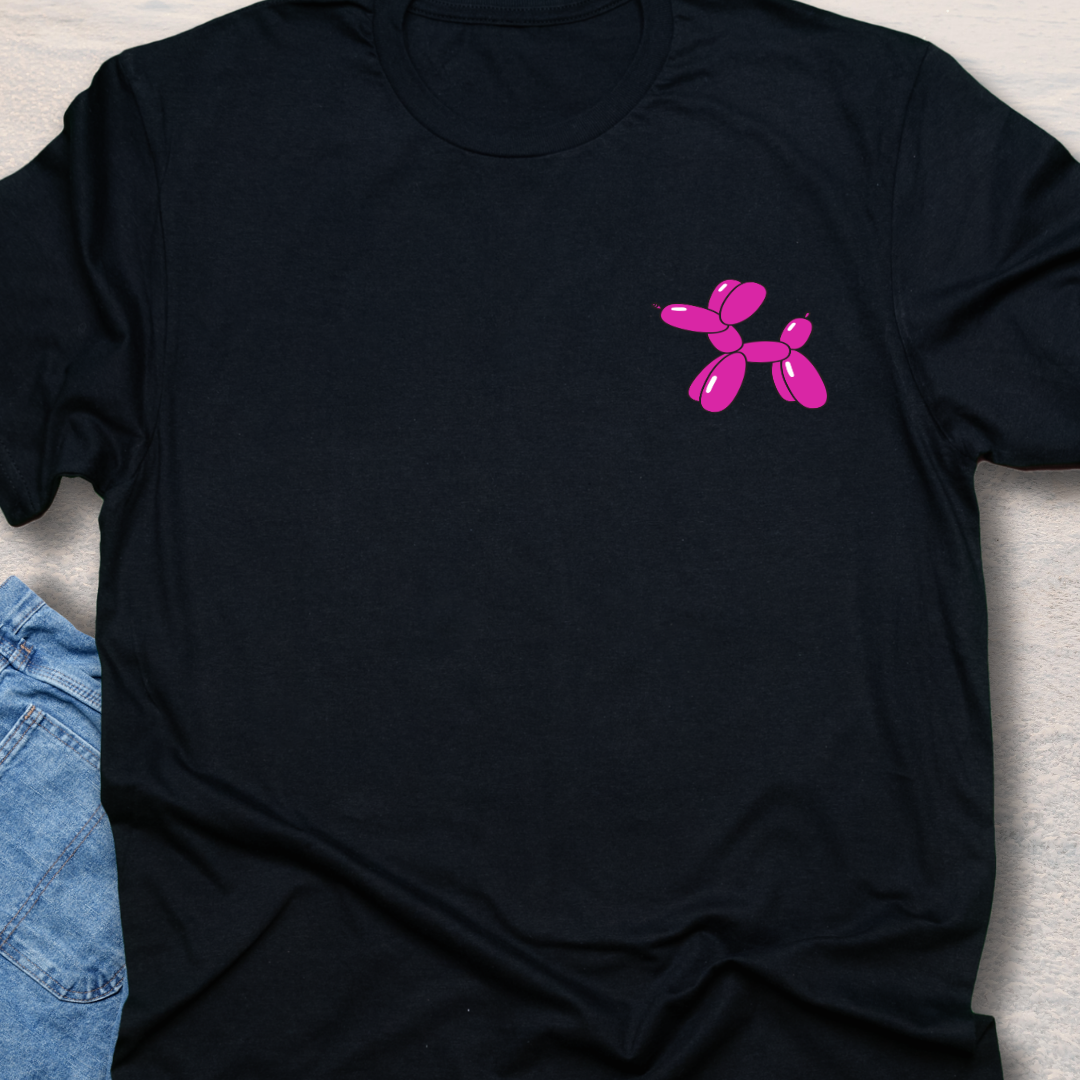 Pink Balloon Puppy - Fun Dog Lover T-Shirt